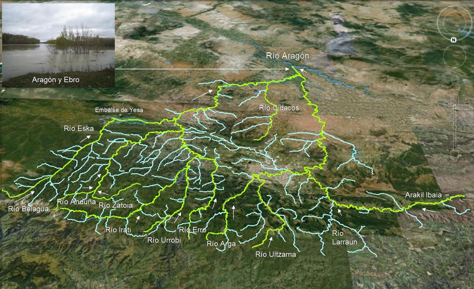 Sistema fluvial del Arag�n en Navarra