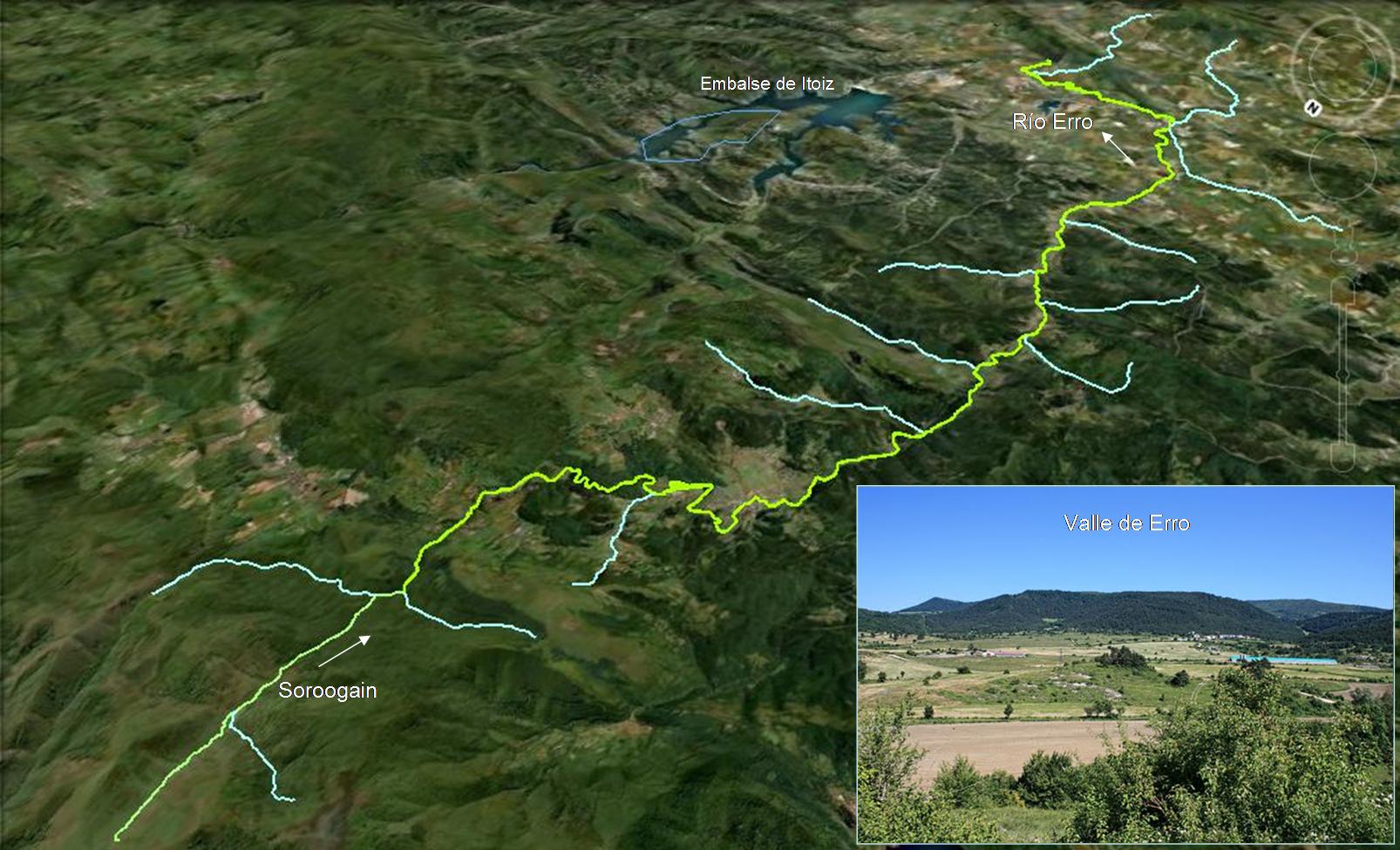 Sistema fluvial del r�o Erro